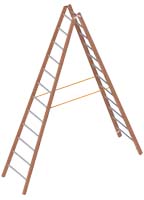 Alu-Holz-Verbund-Stehleiter