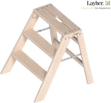 Layher Klappbarer Holzstufentritt Typ 1055.003