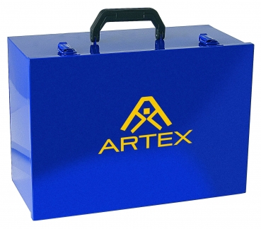Artex Gerätekoffer aus Stahlblech Artikel 4070 in Blau mit Logo